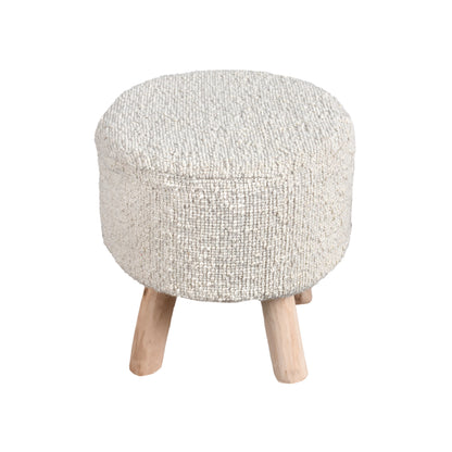 DARYA STOOL - IVORY - HAND WOVEN - WOOL