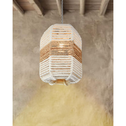 DHROIM-II LAMP - IVORY/NATURAL - HAND MADE - JUTE/WOOL
