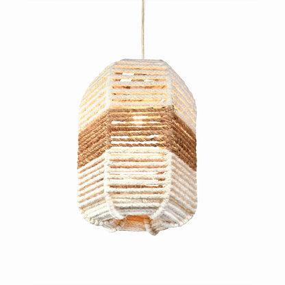 DHROIM-II LAMP - IVORY/NATURAL - HAND MADE - JUTE/WOOL