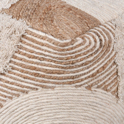 DINSMORE POUF - JUTE/ WOOL/ COTTON SALVAGE