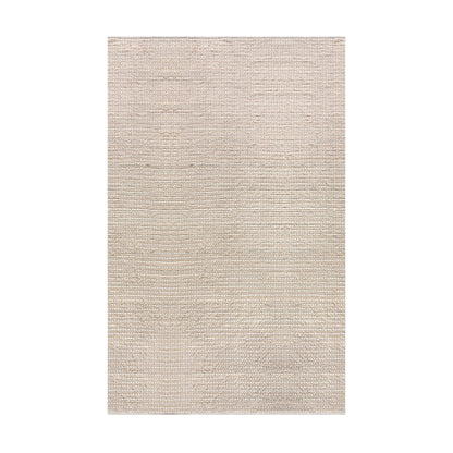 DRYSDALE RUG - WOOL/COTTON SALVAGE - IVORY - HAND WOVEN