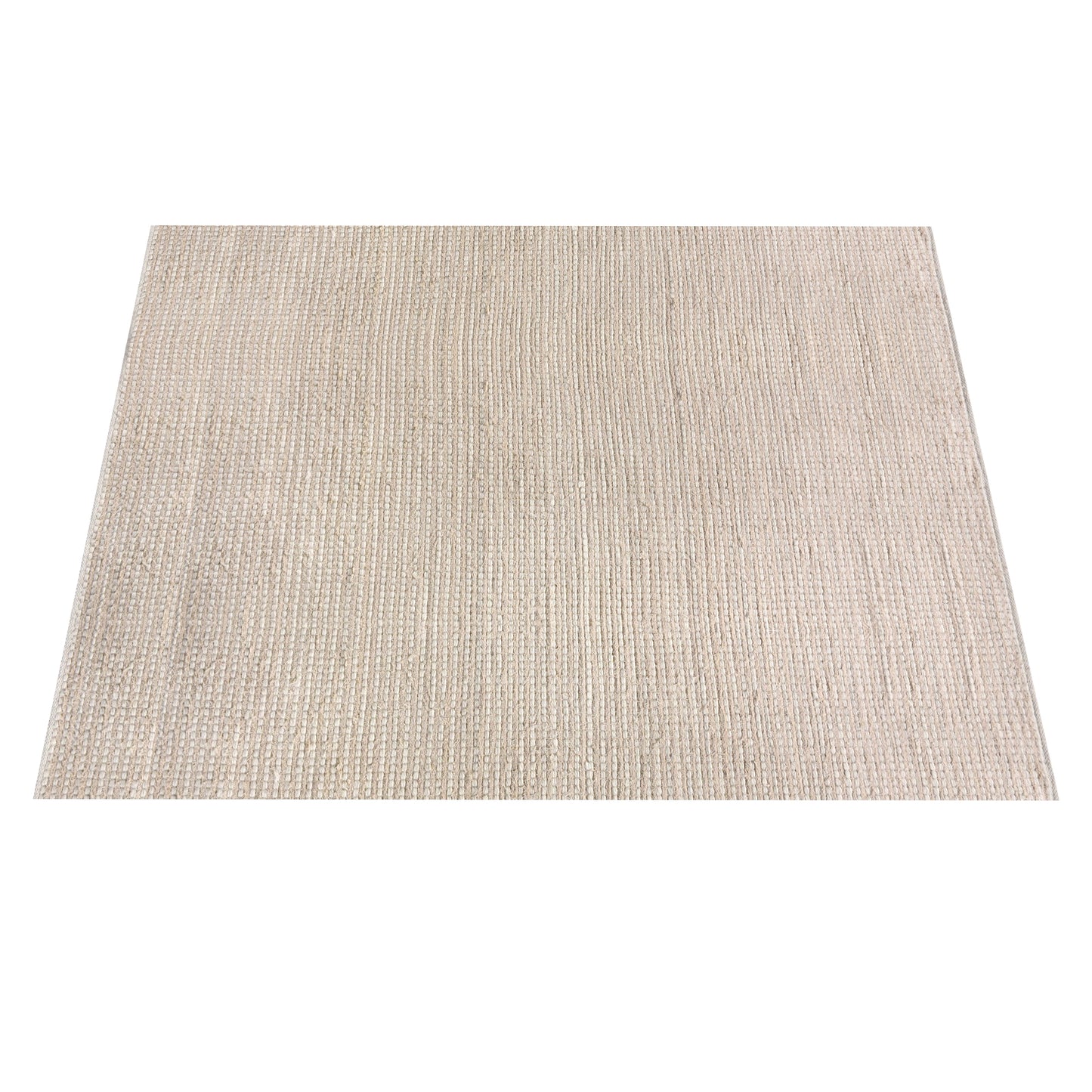 DRYSDALE RUG - WOOL/COTTON SALVAGE - IVORY - HAND WOVEN