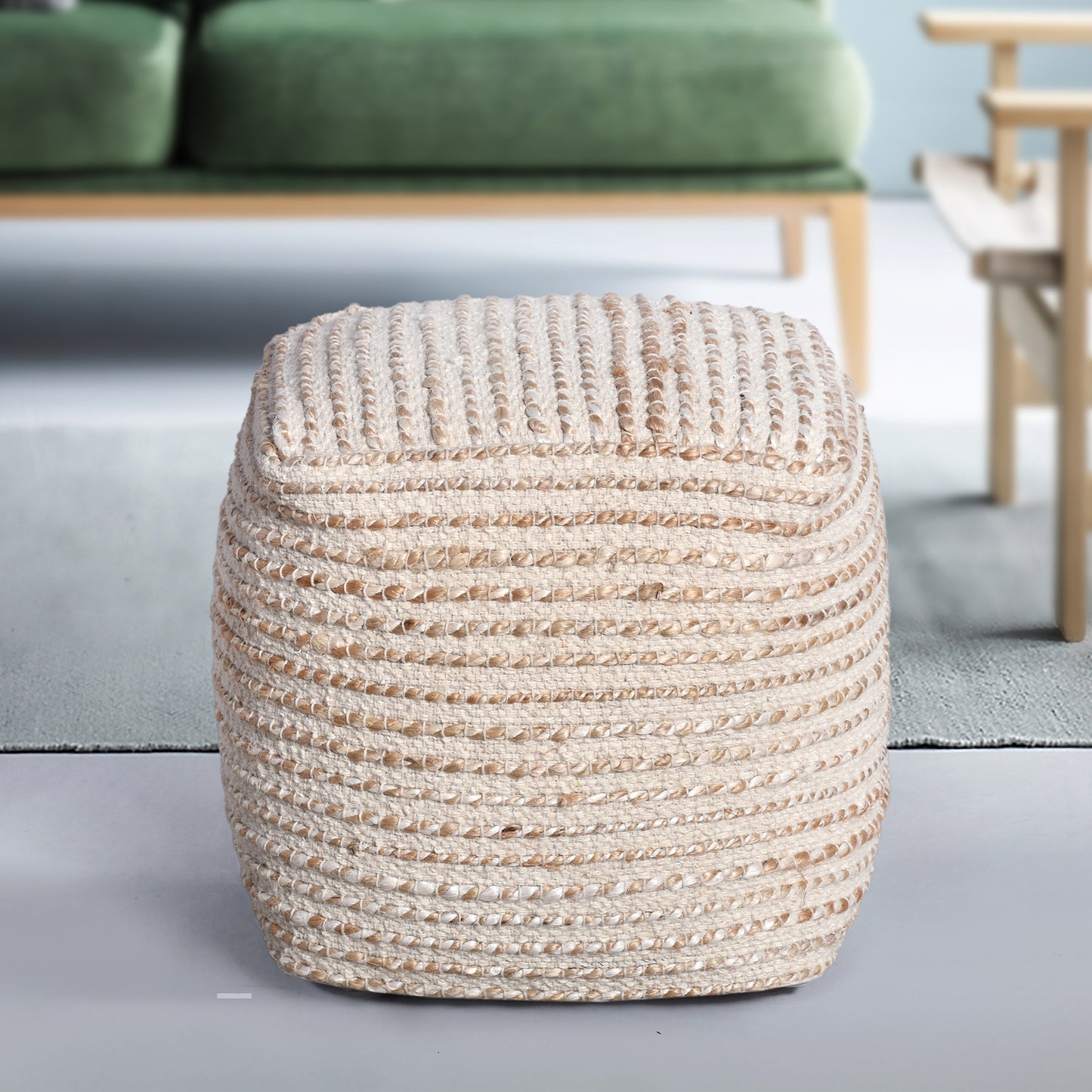DULOVO POUF - JUTE/ WOOL