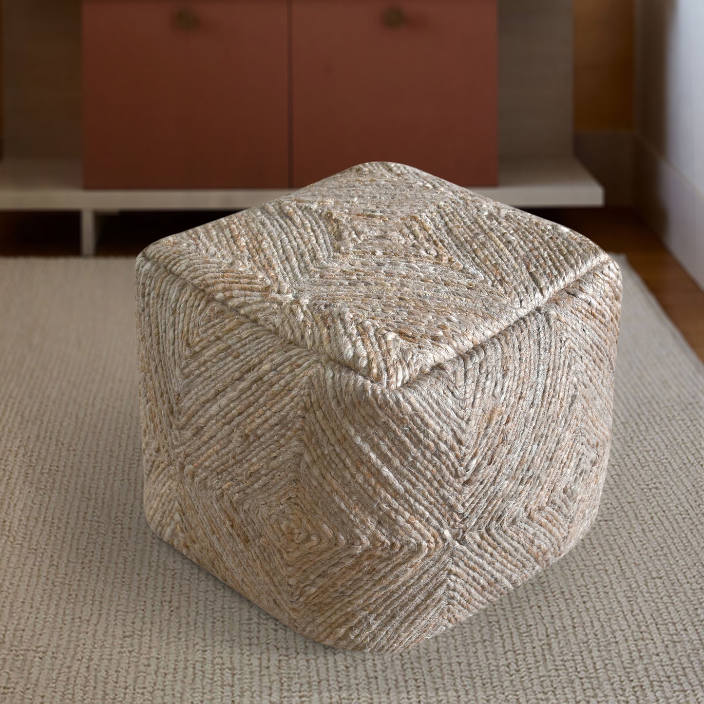 ETHNIC-II POUF - JUTE