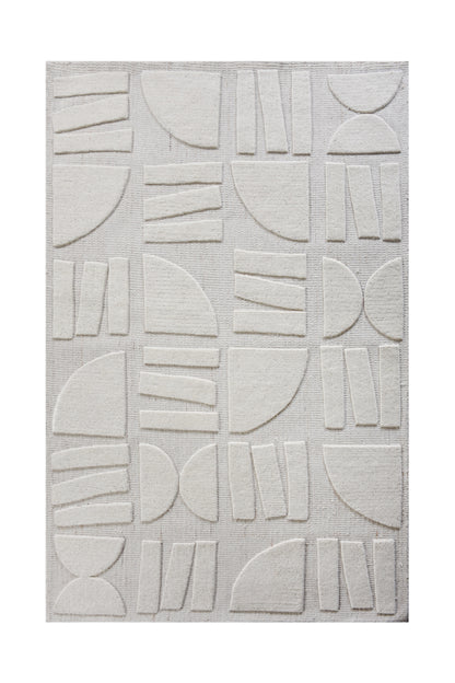 FELION RUG - WOOL - HAND TUFTED - BEIGE/IVORY