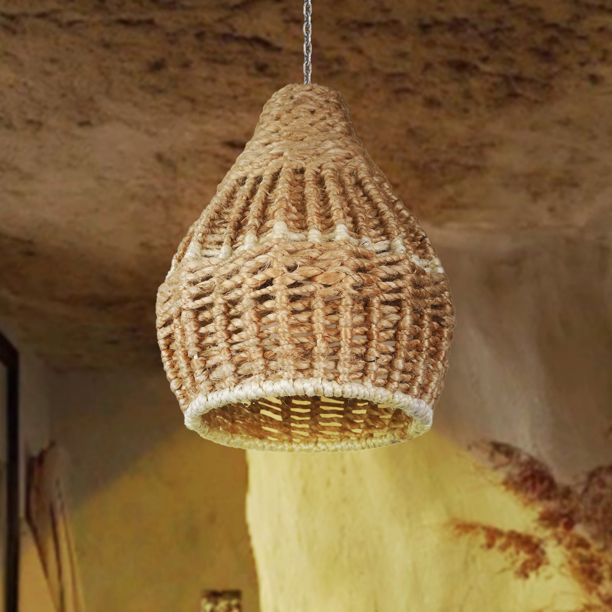 FENIAN LAMP - NATURAL/IVORY - HAND MADE - JUTE
