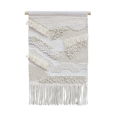 FONTEM WALL HANGING - IVORY - HAND WOVEN - WOOL