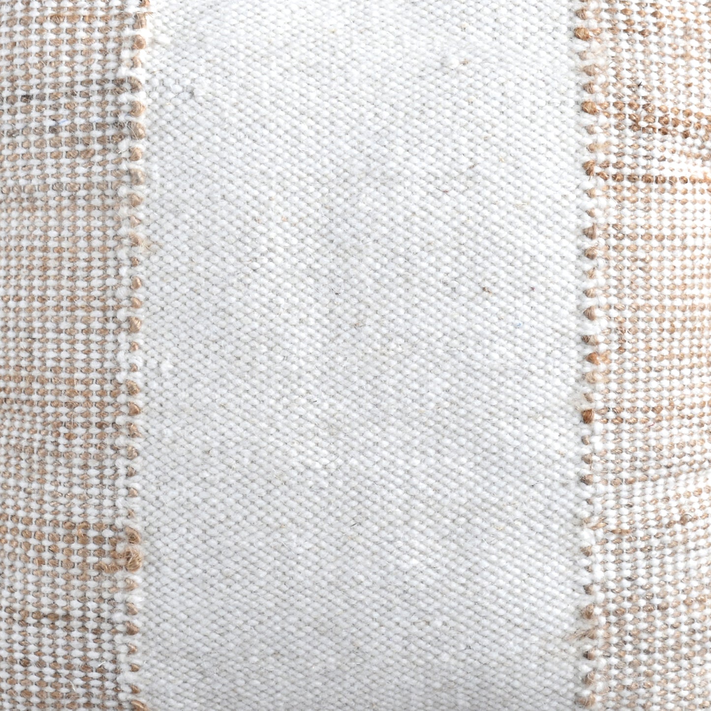 GAMBON CUSHION - JUTE/WOOL - IVORY/NATURAL - HANDWOVEN