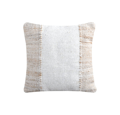 GAMBON CUSHION - JUTE/WOOL - IVORY/NATURAL - HANDWOVEN