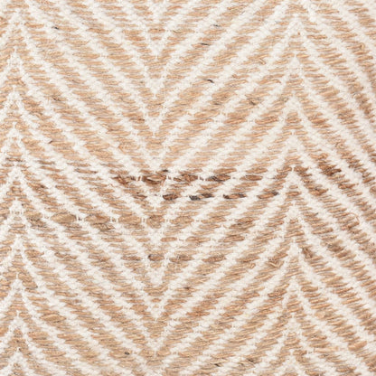 Genil Cushion, 45x45 cm, Natural, Natural White, Jute, Wool, Hand Woven, Pitloom, Flat Weave 