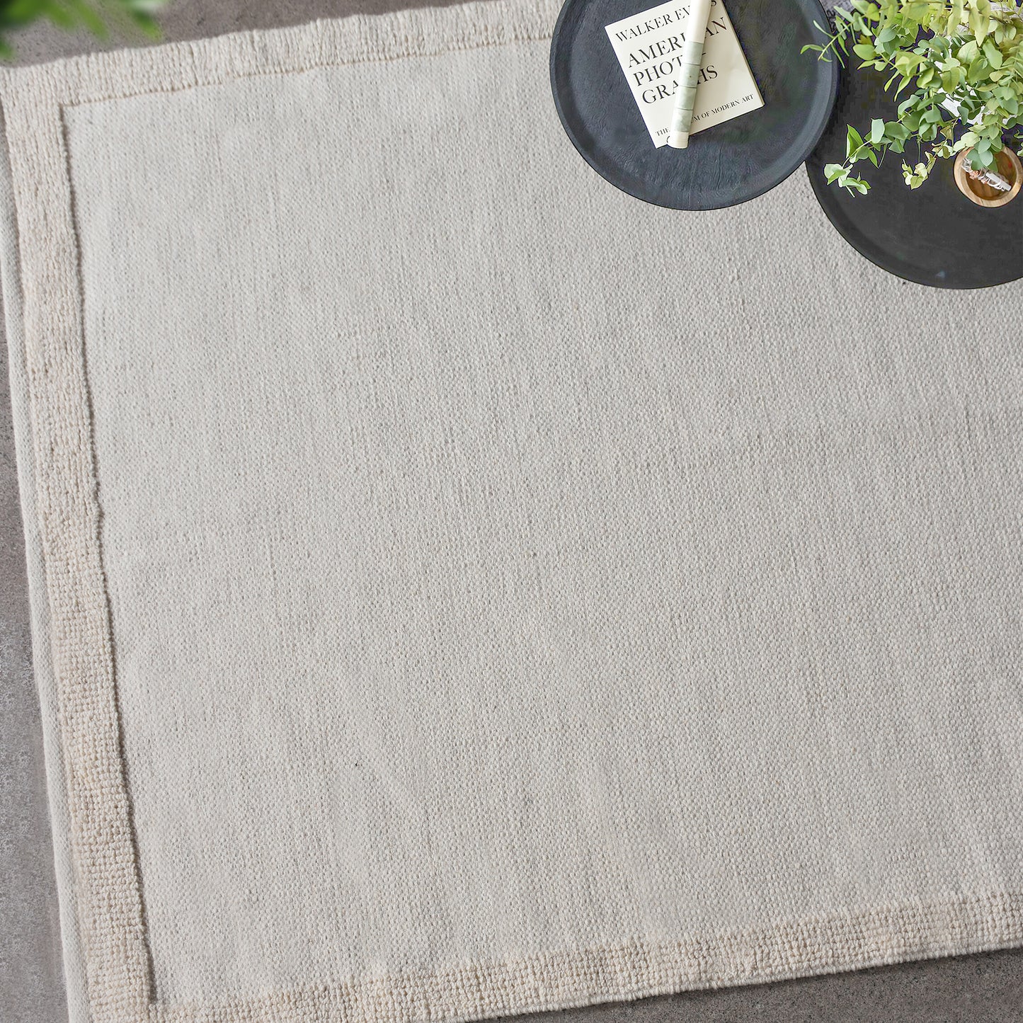 GILLARD RUG - WOOL - IVORY - HANDWOVEN
