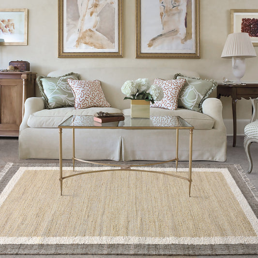 GLOUCESTER RUG - NATURAL/SAGE - JUTE/WOOL - PUNJA