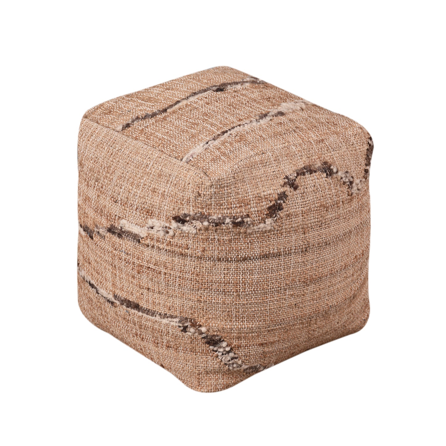 GREBE POUF - JUTE/ WOOL