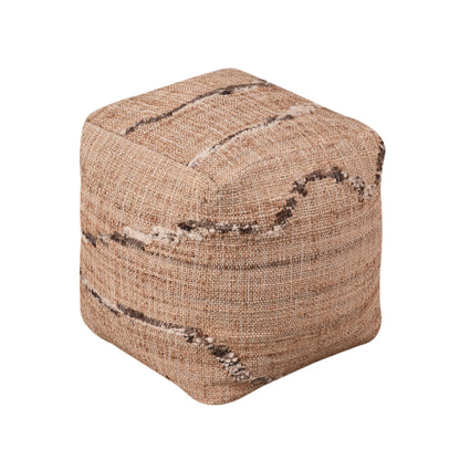 GREBE POUF - JUTE/ WOOL