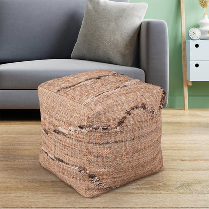 GREBE POUF - JUTE/ WOOL
