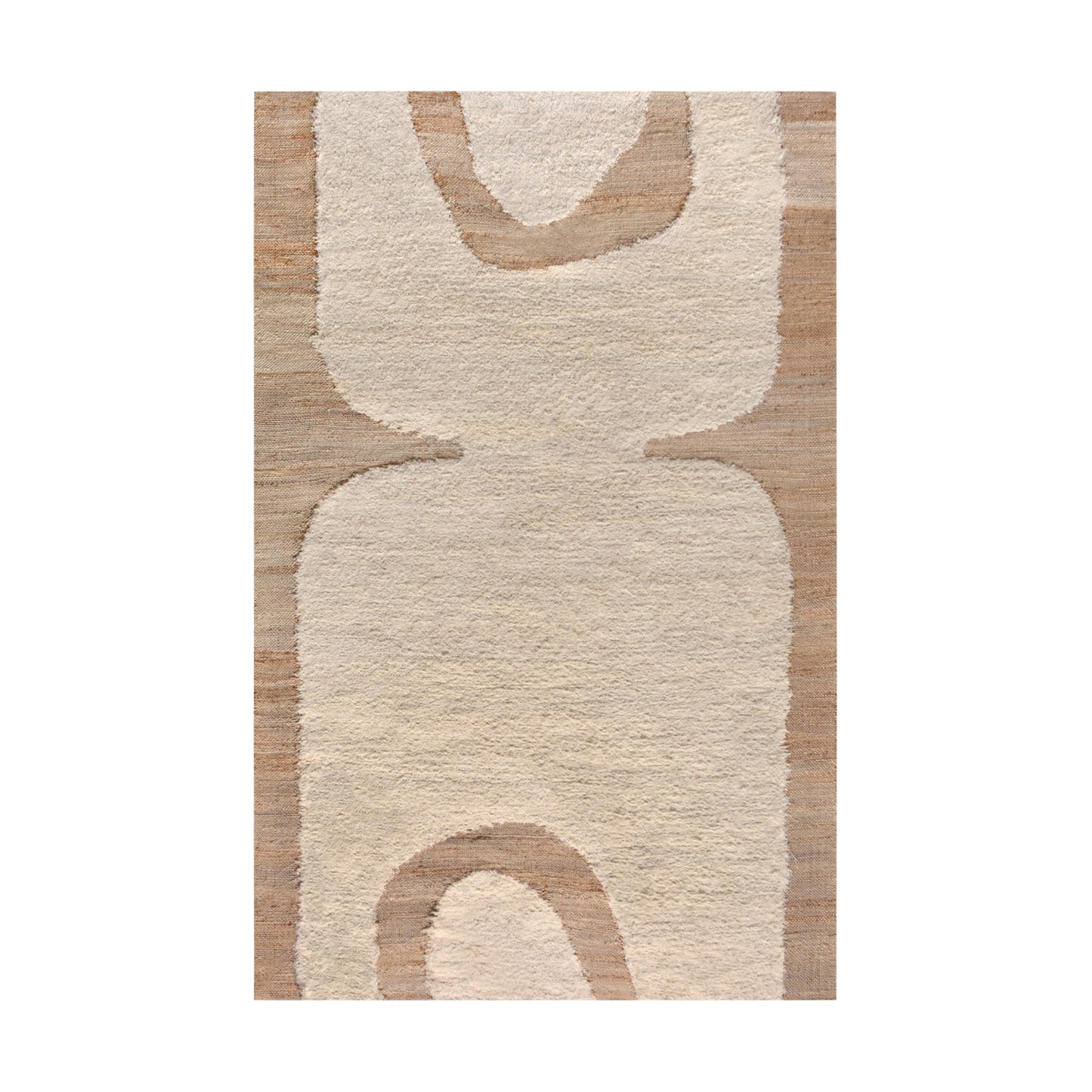 GROUSE RUG - NATURAL/ IVORY - JUTE/COTTON SALVAGE - HANDWOVEN