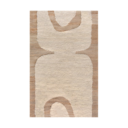 GROUSE RUG - NATURAL/ IVORY - JUTE/COTTON SALVAGE - HANDWOVEN