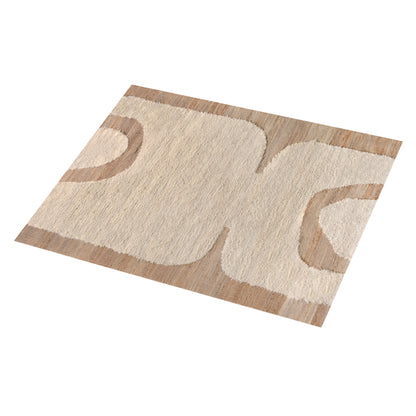 GROUSE RUG - NATURAL/ IVORY - JUTE/COTTON SALVAGE - HANDWOVEN