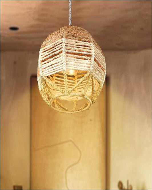 GUACU LAMP - IVORY/NATURAL - HAND MADE - JUTE