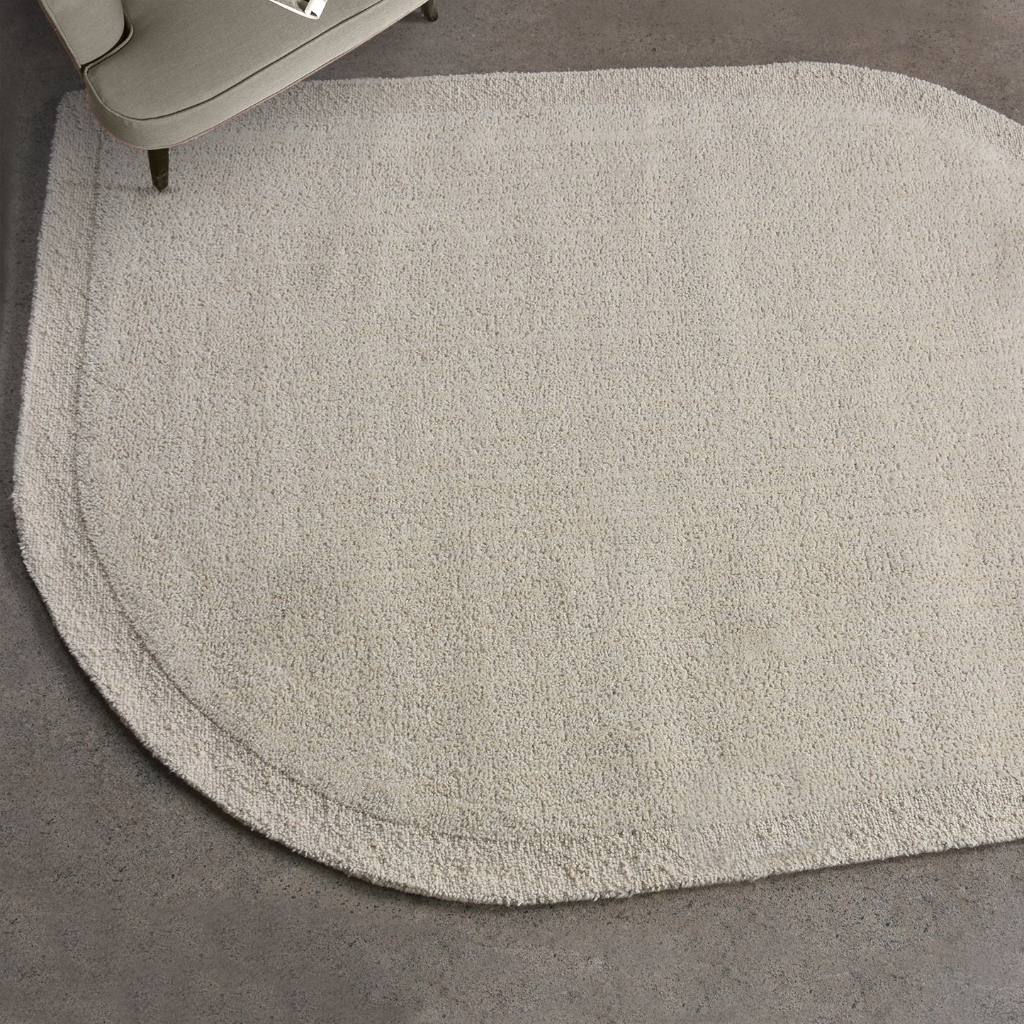 GUADIANA RUG - IVORY- WOOL, HAND WOVEN, OVER TUFTED