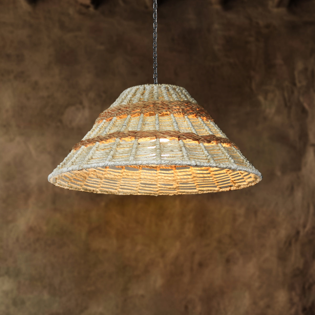 GUARAR LAMP - IVORY/NATURAL - HAND MADE - JUTE