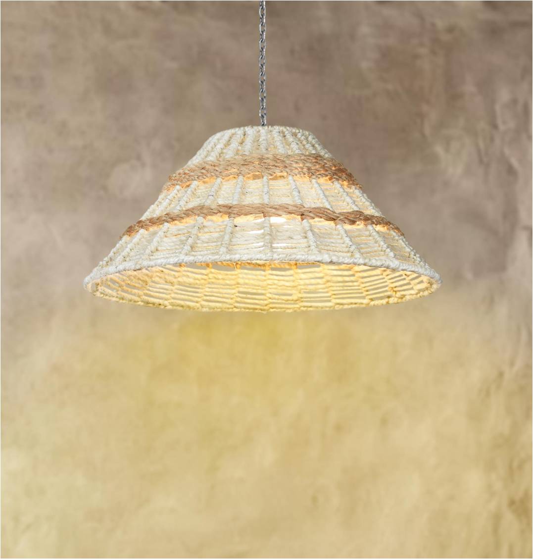 GUARAR LAMP - IVORY/NATURAL - HAND MADE - JUTE