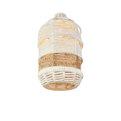 GUARIBA-II LAMP - IVORY/NATURAL - HAND MADE - WOOL DORI + JUTE