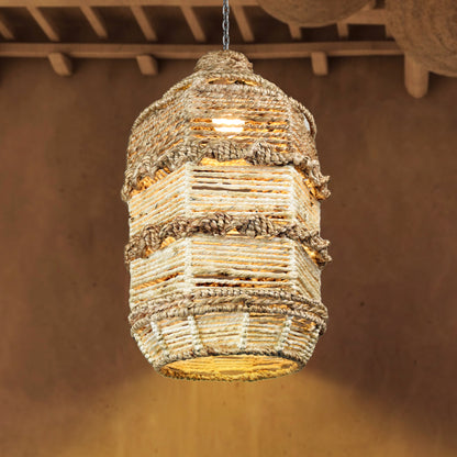 INUBIA LAMP - IVORY/NATURAL - HAND MADE - JUTE
