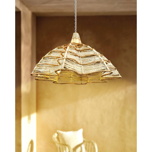 IRAPURU LAMP - IVORY/NATURAL - HAND MADE - JUTE
