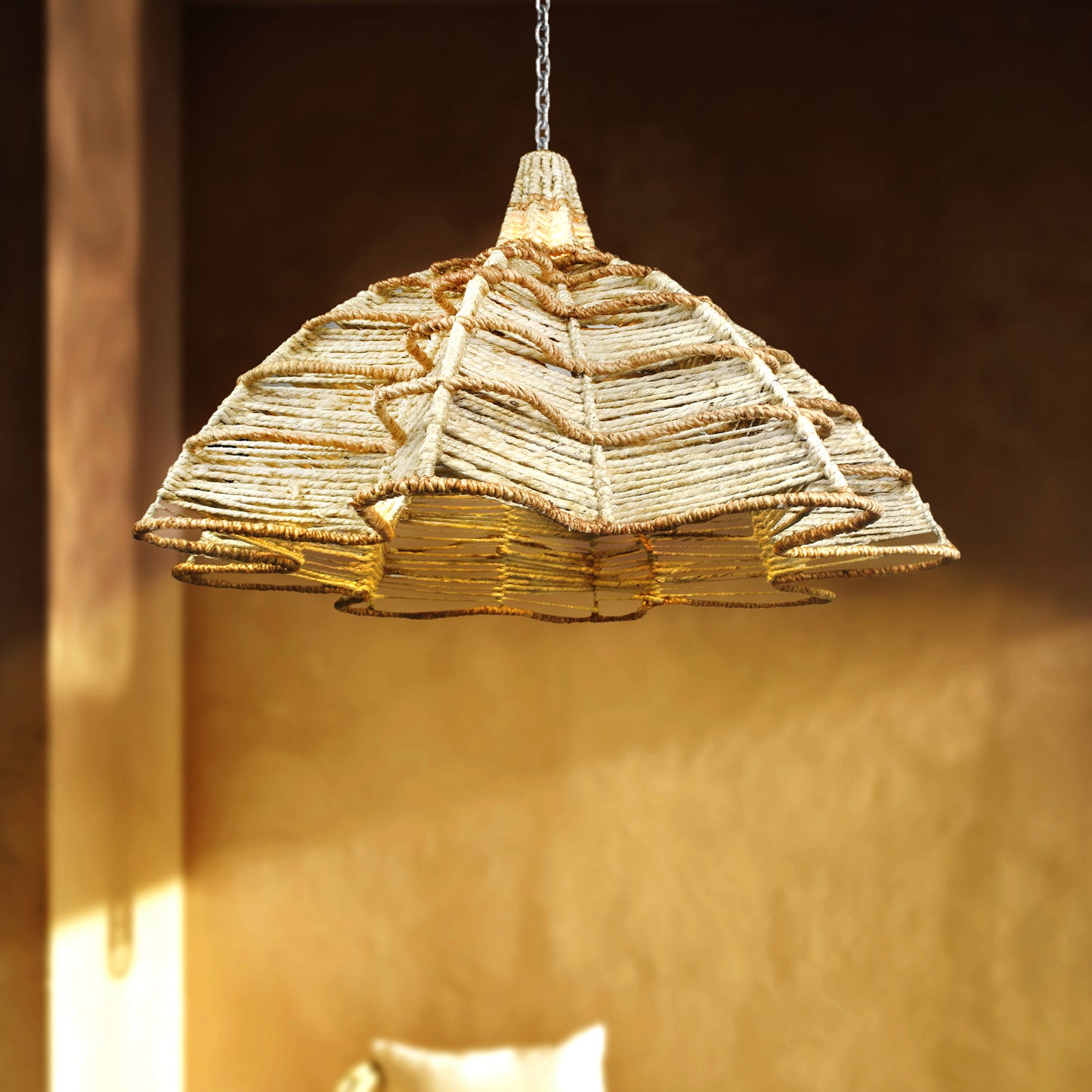 IRAPURU LAMP - IVORY/NATURAL - HAND MADE - JUTE