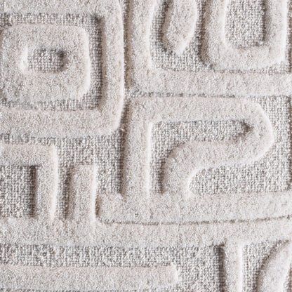 JANDIRA WALL ART - SET OF 2 - IVORY - HAND WOVEN / OVER TUFTED - WOOL & MDF