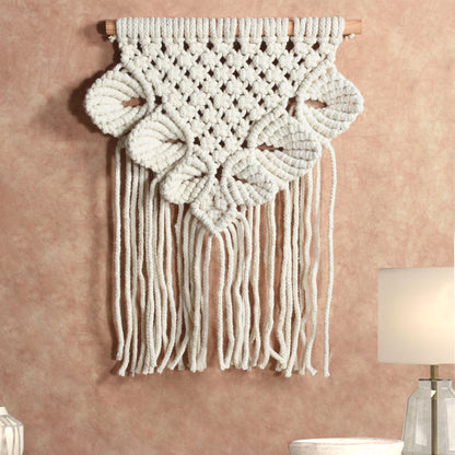 JOTUN WALL HANGING - IVORY - HAND KNITTED - WOOL