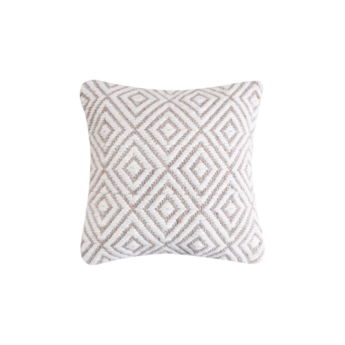 JOHNSTONE CUSHION - WOOL - IVORY - HANDWOVEN
