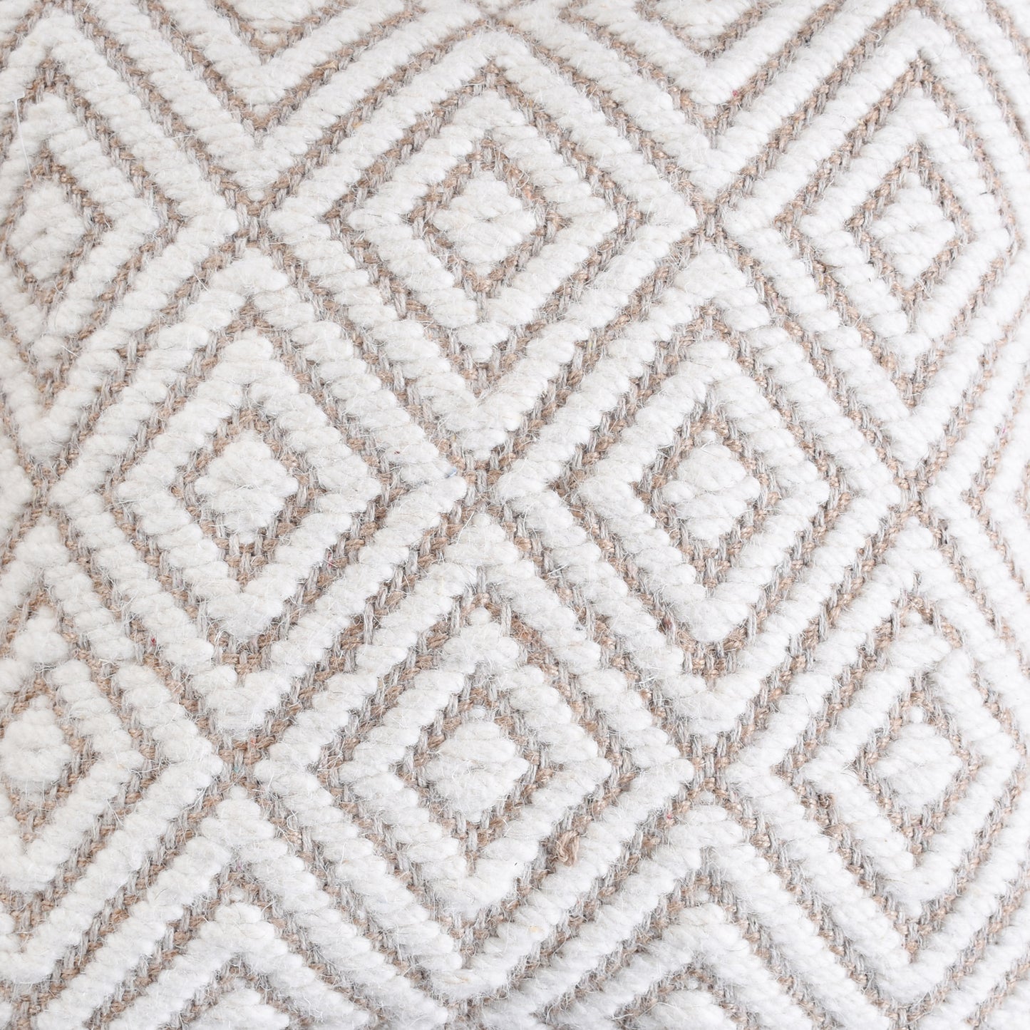 JOHNSTONE CUSHION - WOOL - IVORY - HANDWOVEN