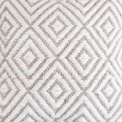 JOHNSTONE CUSHION - WOOL - IVORY - HANDWOVEN