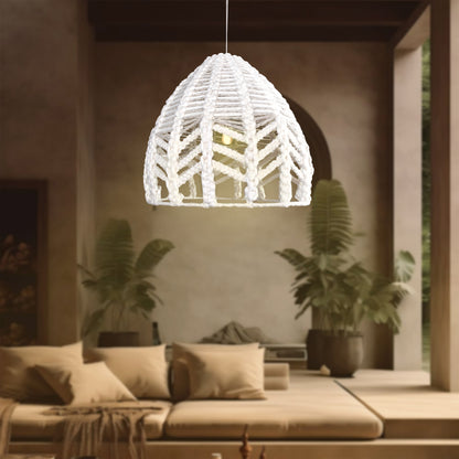 KAMARKA LAMP - IVORY/GREY - HAND MADE - WOOL/NZ WOOL