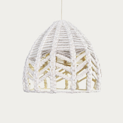 KAMARKA LAMP - IVORY/GREY - HAND MADE - WOOL/NZ WOOL