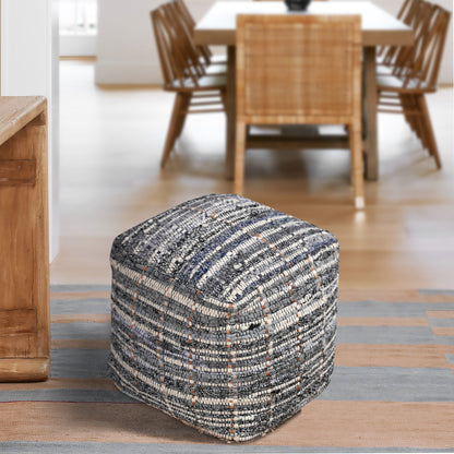 KHERSON POUF - COTTON/ RECYCLED FABRIC
