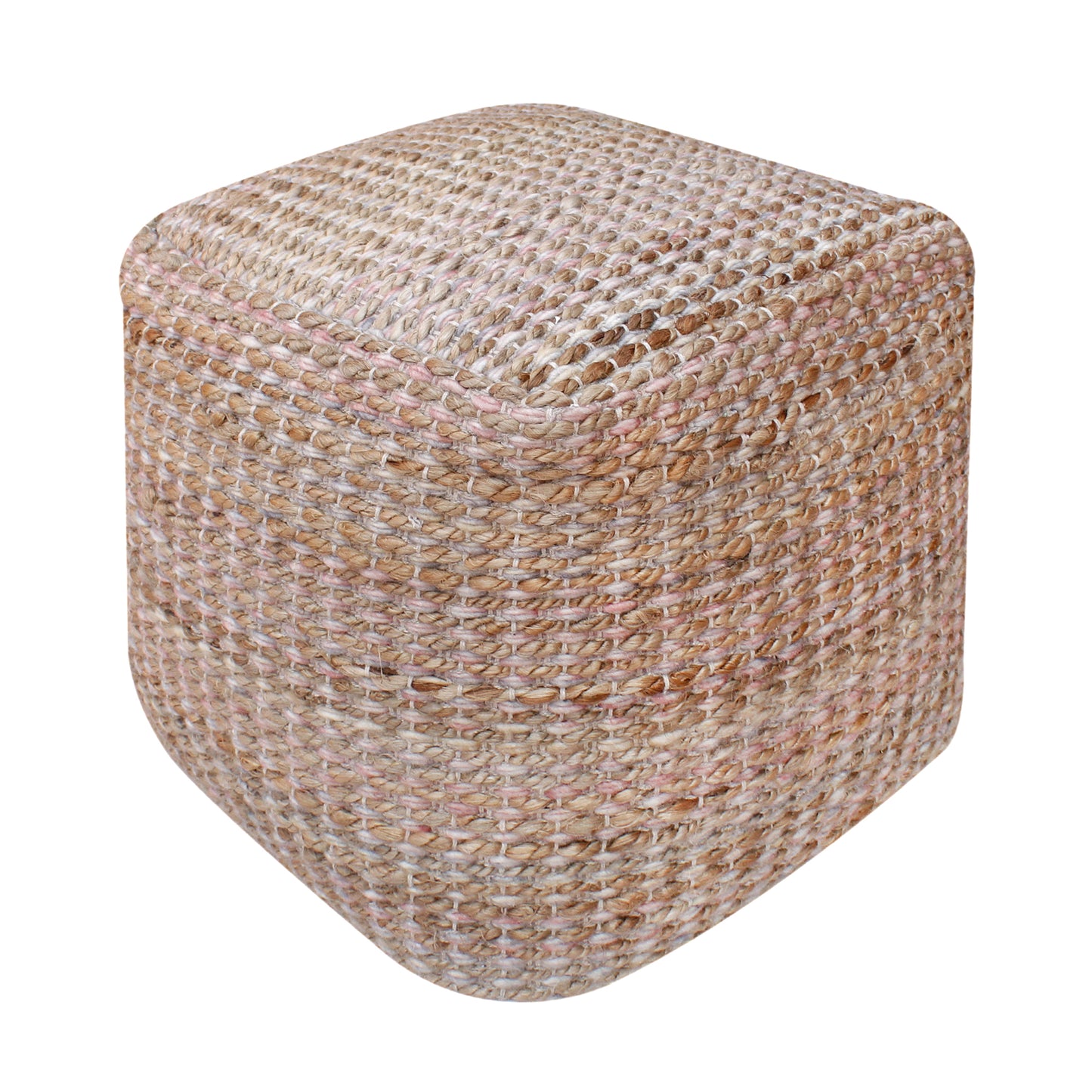KIHNU POUF - JUTE/ WOOL POLYESTER BLEND