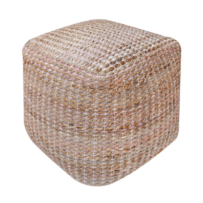 KIHNU POUF - JUTE/ WOOL POLYESTER BLEND