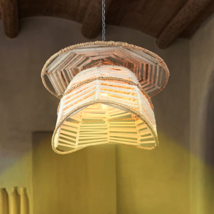 KILBAR LAMP - IVORY/NATURAL - HAND MADE - JUTE/WOOL