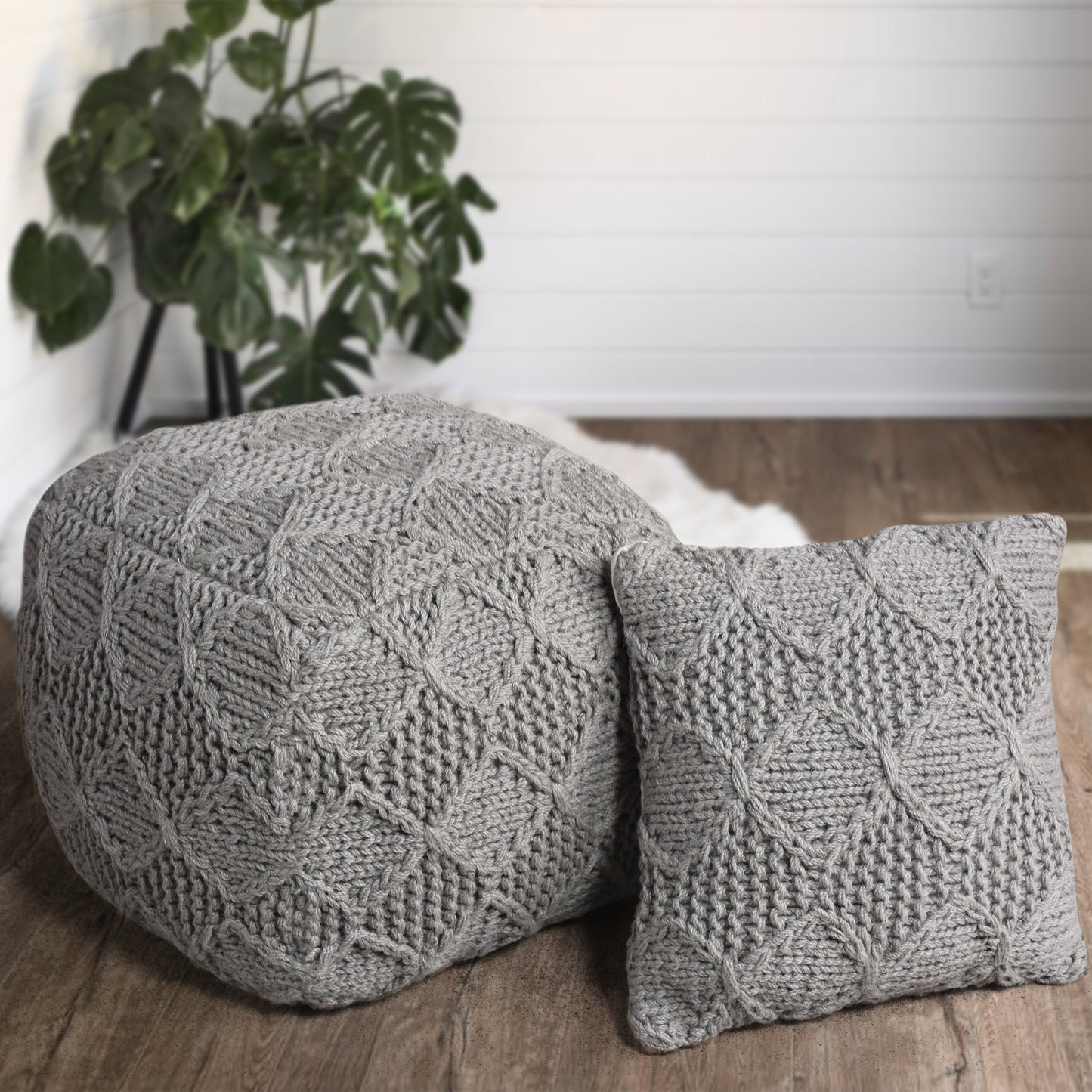 KINZIE POUF - NZ WOOL