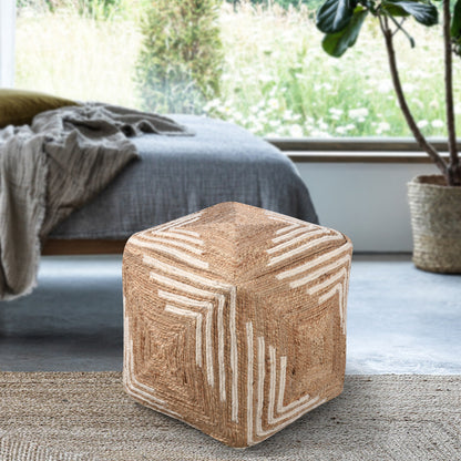 KYLIE POUF - JUTE/ WOOL