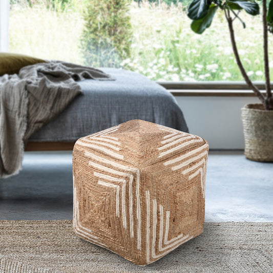 KYLIE POUF - JUTE/ WOOL