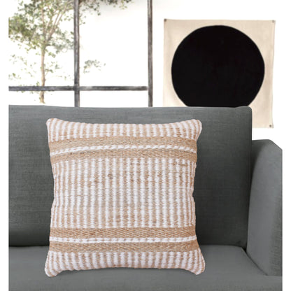 KOULOUN CUSHION - JUTE/WOOL - NATURAL/IVORY