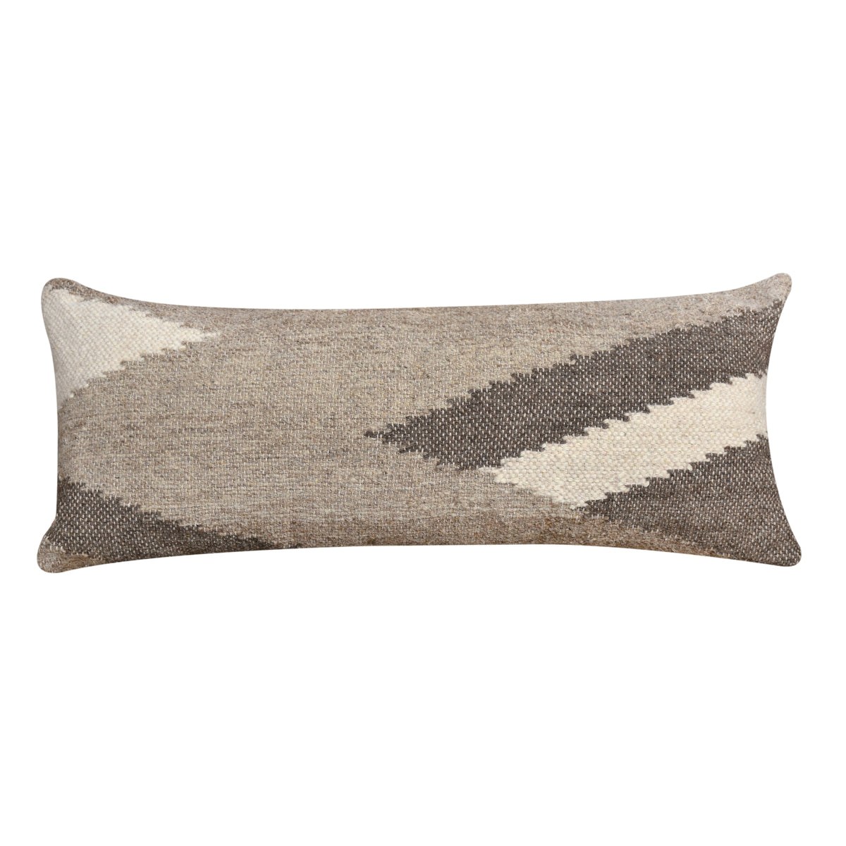 LANGLO LUMBER CUSHION - NATURAL - HANDWOVEN - WOOL