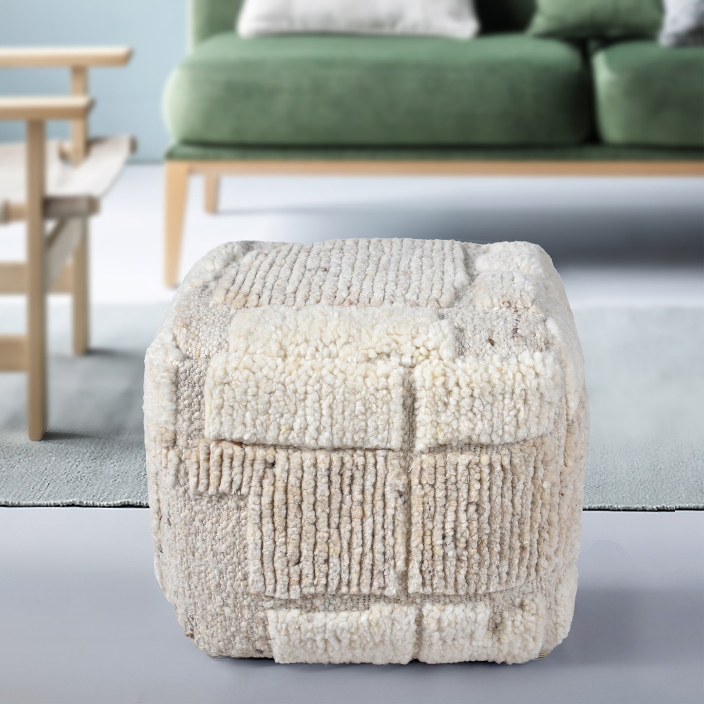 LARIMER-II POUF - WOOL