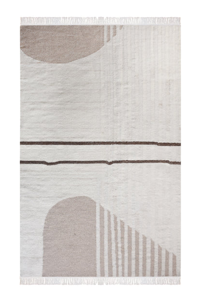 LARRABEE RUG - IVORY/BEIGE - HAND WOVEN - WOOL