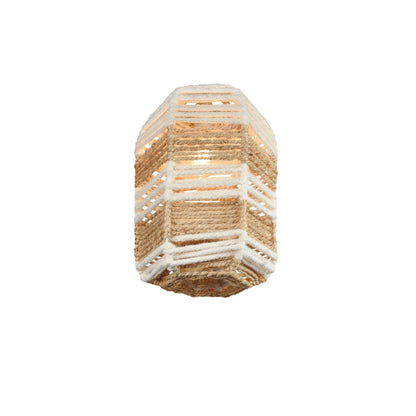 LEINSTER-II LAMP - NATURAL/IVORY - HAND MADE - JUTE/WOOL
