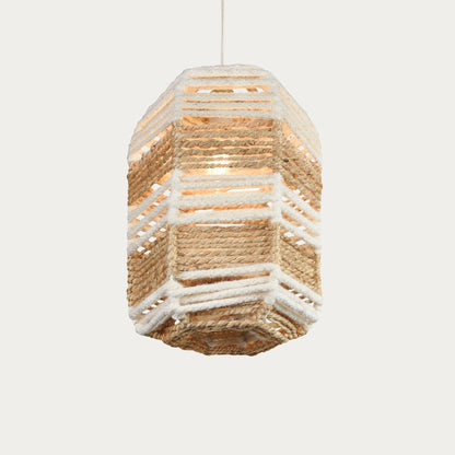 LEINSTER-II LAMP - NATURAL/IVORY - HAND MADE - JUTE/WOOL